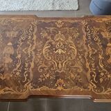 Louis XV style desk table in marquetry, Napoleon 1st period