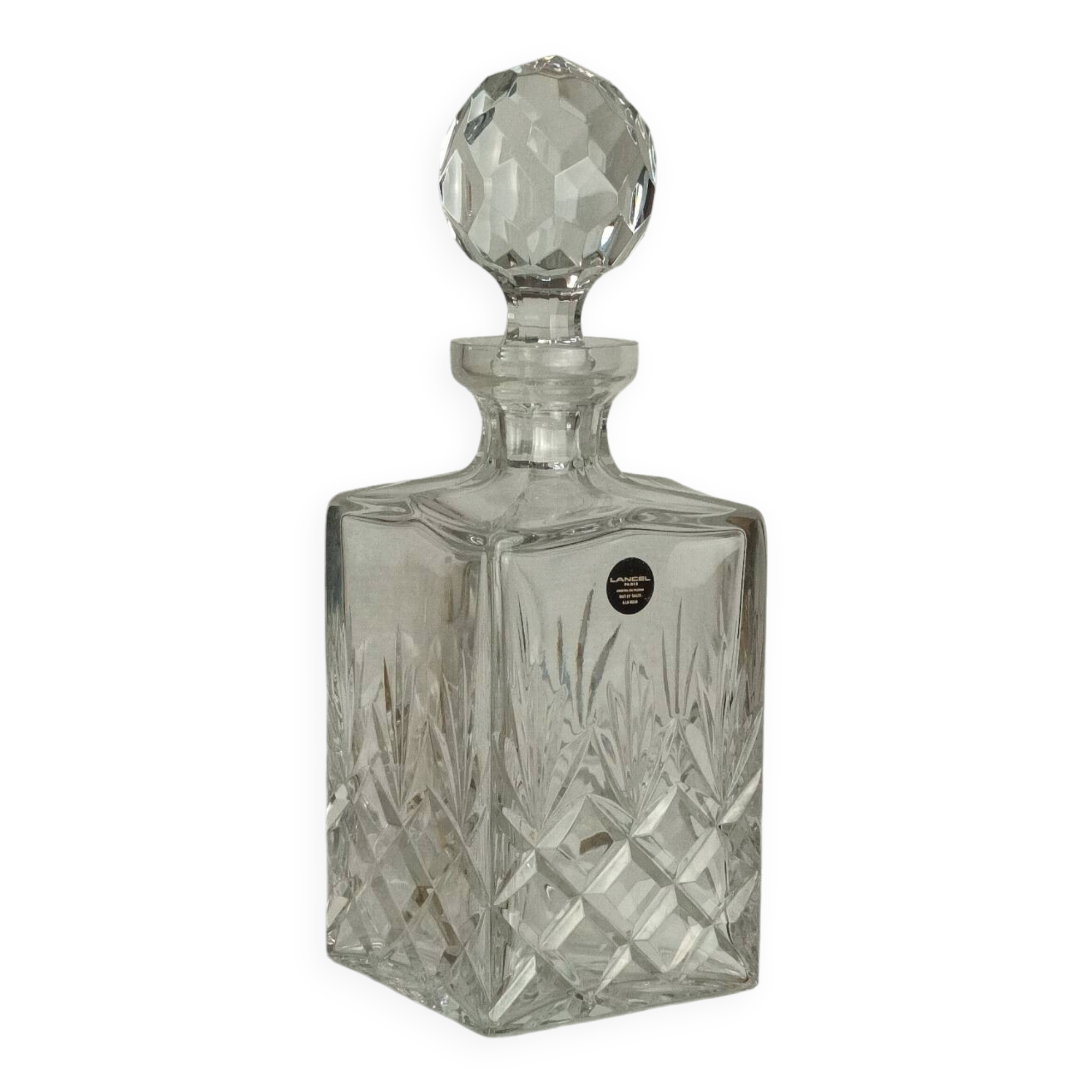 Vintage crystal whisky carafe Lancel Paris