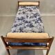 Canapé lit ou daybed velours et liège gris 1950