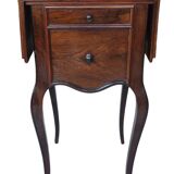 Pair of old bedside tables with flaps