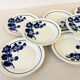 Set of 8 flat plates Badonviller Capucine – French earthenware