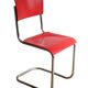Bright Red 1950's Modernist cantilevered Chair