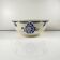 Half-porcelain salad bowl Badonviller, blue flower pattern, early 20th century.
