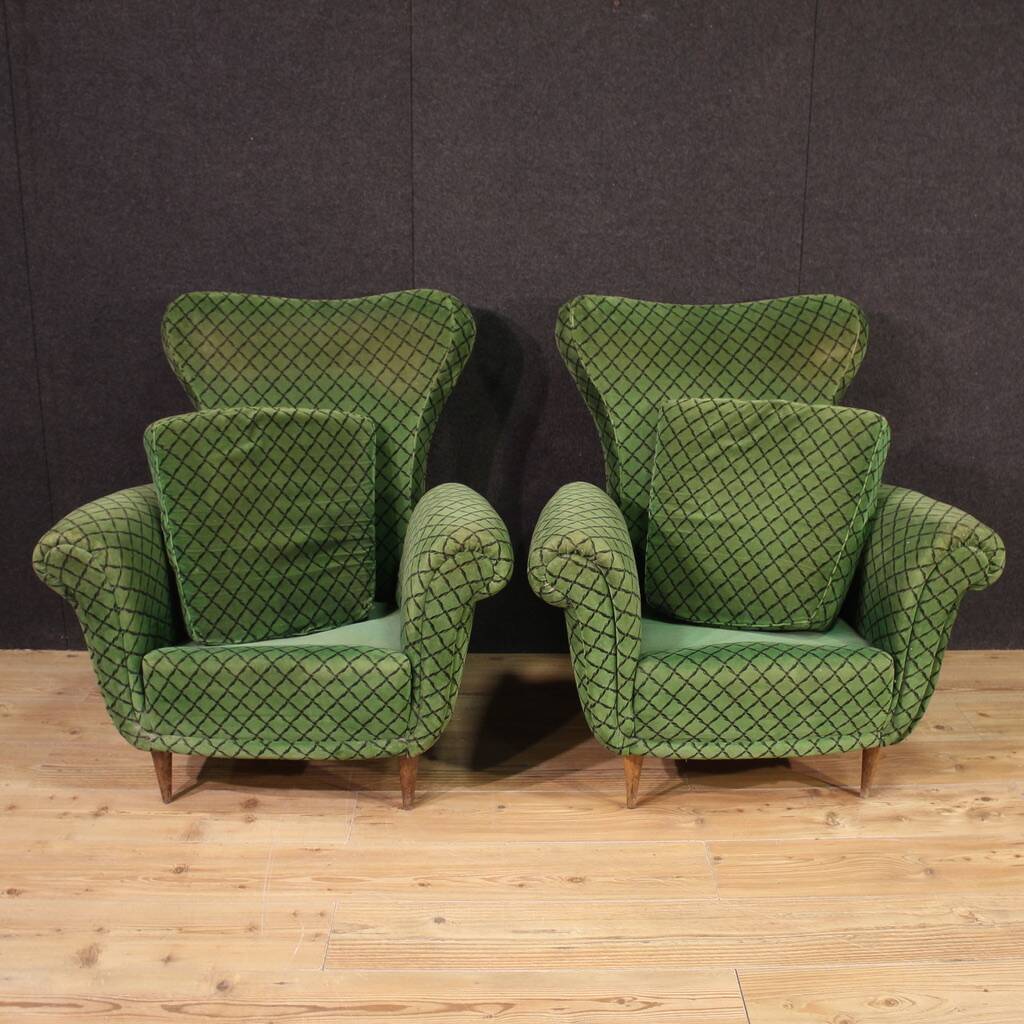 Paire de fauteuils italiens, années 60