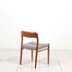 3 Niels Møller „Model 75“ teak dining chairs reupholstered