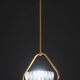 Art Decò Barovier e Toso Murano Glass and Brass Pendant Light, 1950