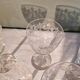 7 white wine/port glasses ART NOUVEAU - floral decoration - Baccarat Fine 19