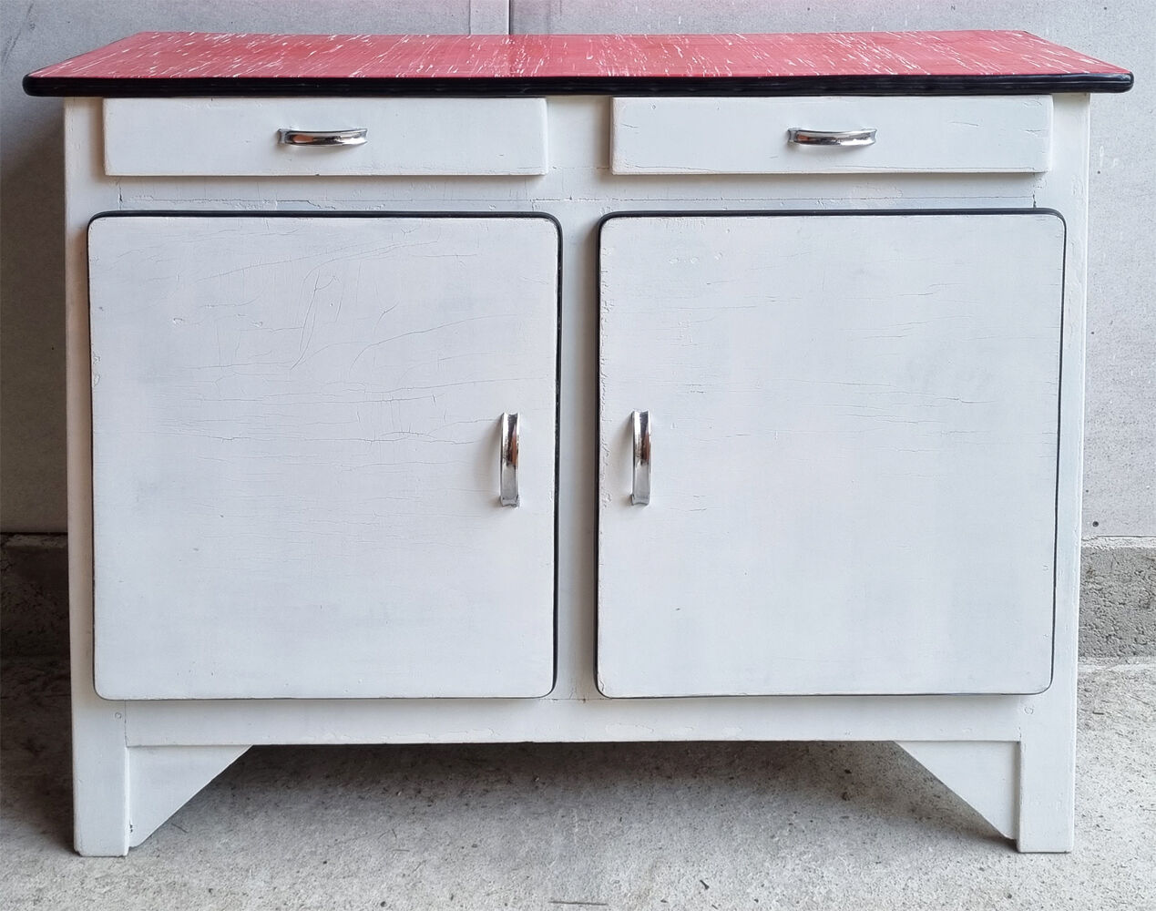 Low sideboard, vintage wood 50s