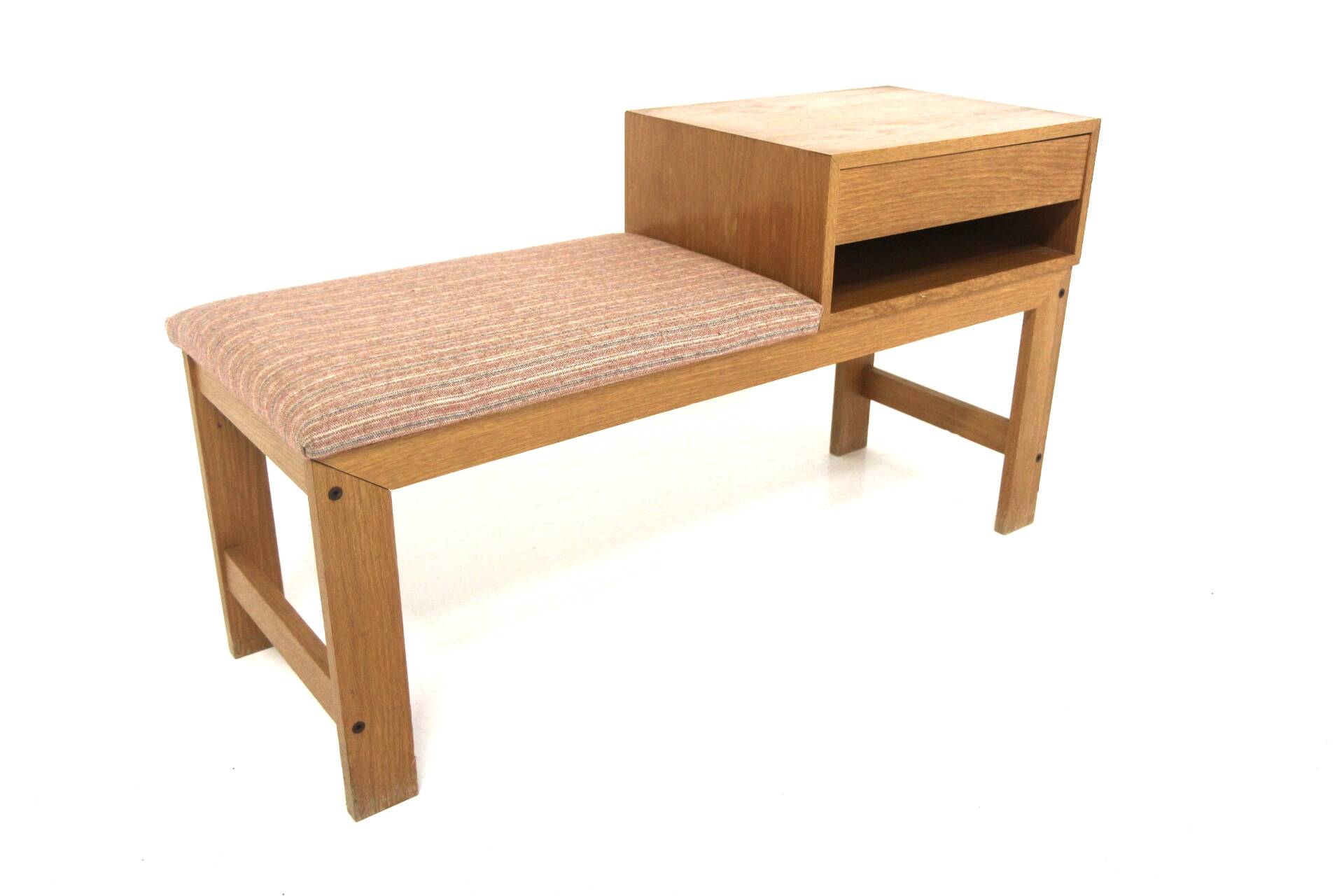 Scandinavian oak telephone bench, Sweden, 1960