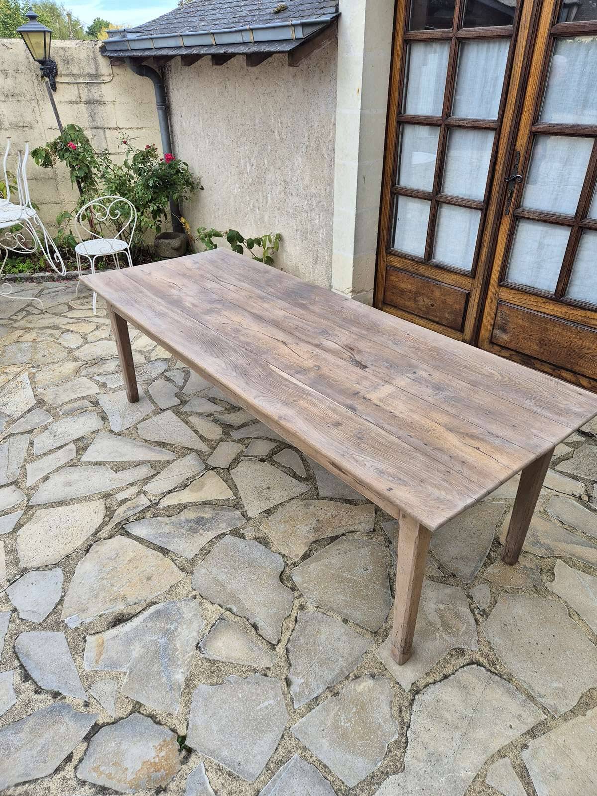 Antique oak farmhouse table