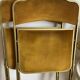 Vintage chaisor folding chair in gold yellow velvet
