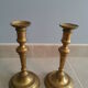 Paire de chandeliers en laiton