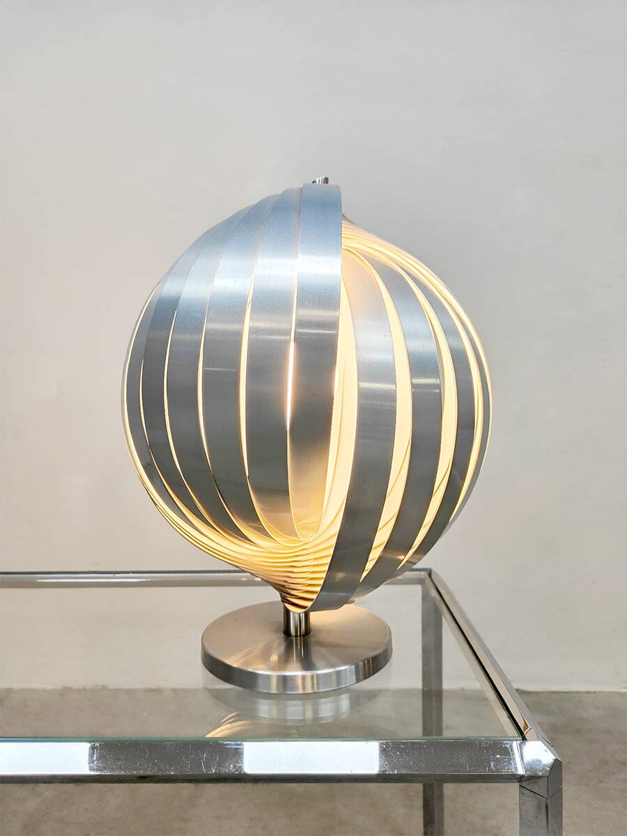 Lampe Moon design français vintage Henri Mathieu années 1970