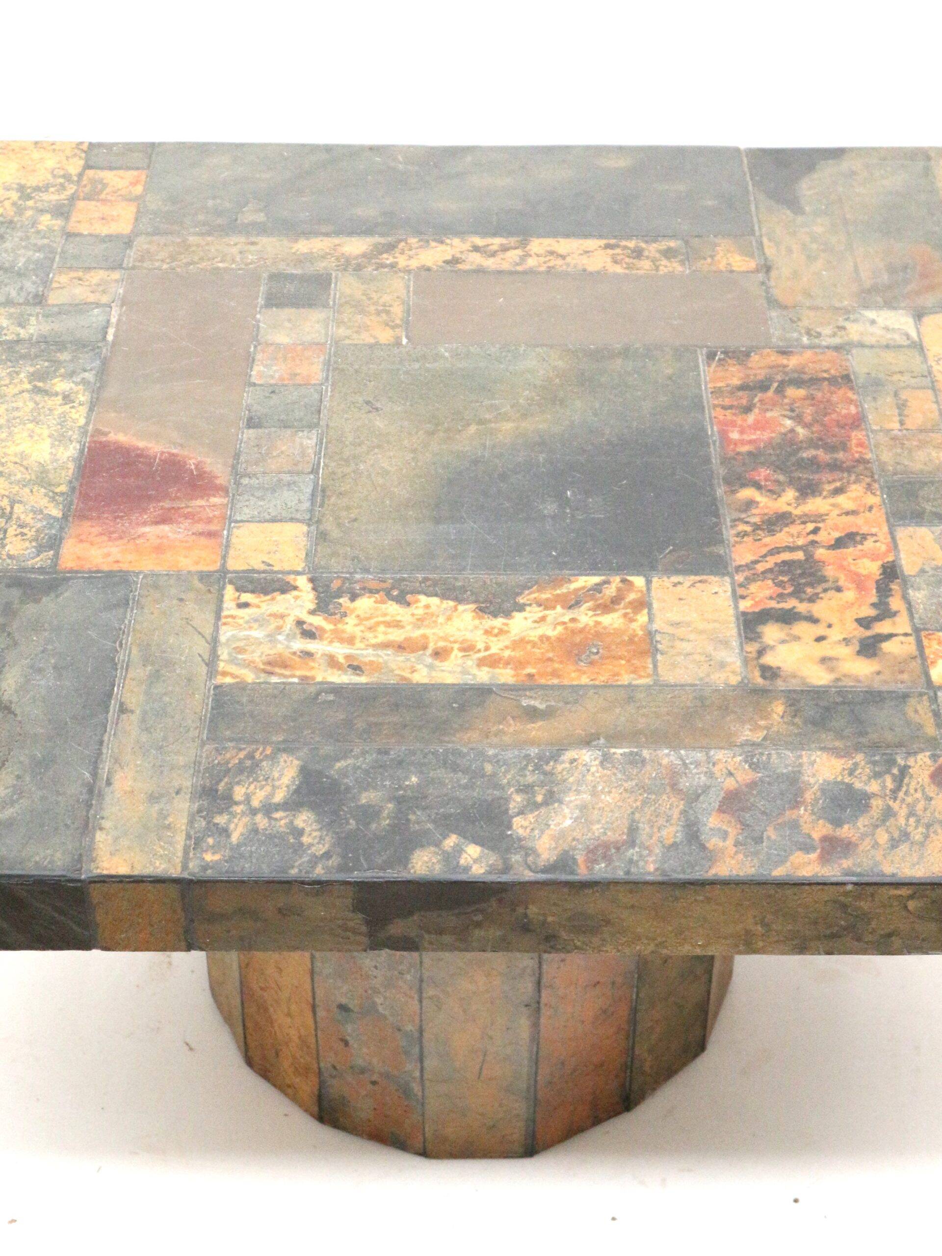 Vintage brutalist coffee table made in the 1970s