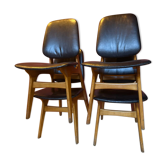 4 Art Deco chairs attributed to Selmersheim Paris, circa 1930.