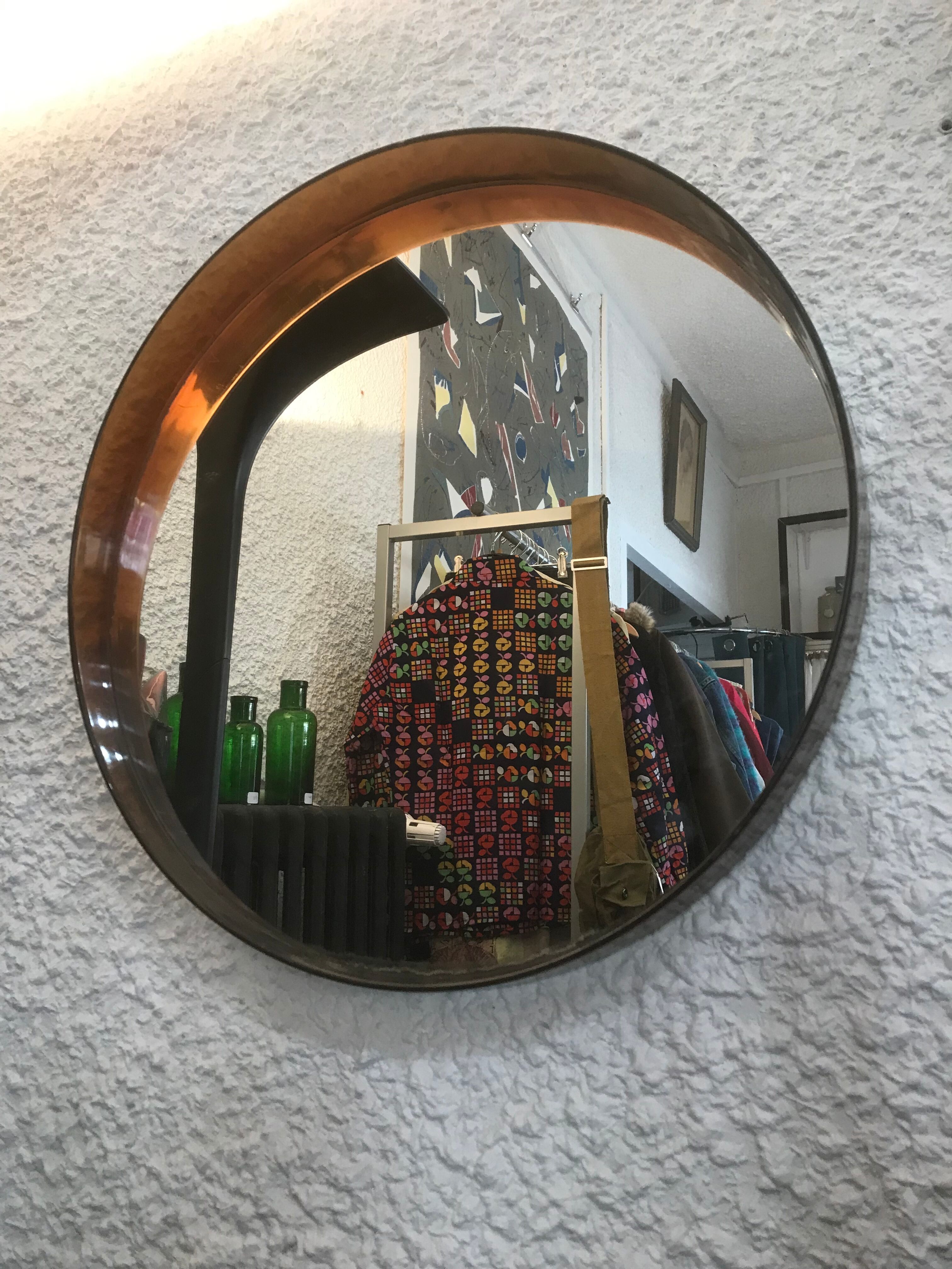 Round mirror Syla vintage 1970 48cm