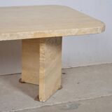 Travertine coffee table