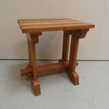 Vintage brutalist oak coffee table