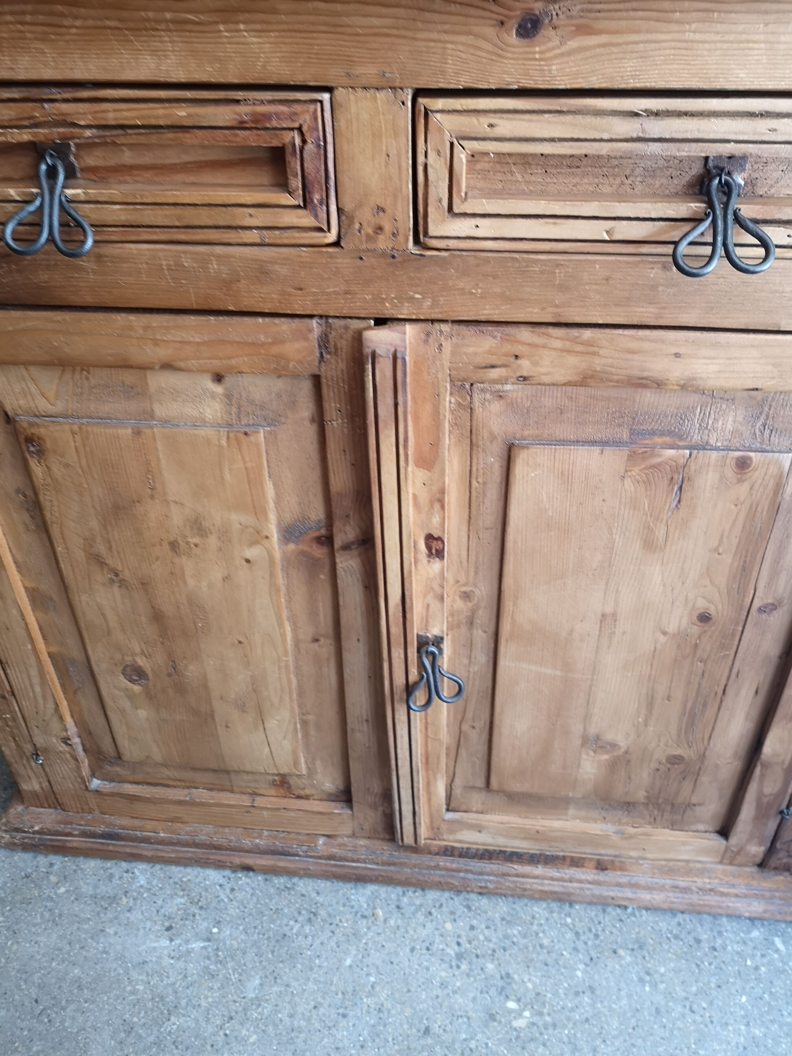 Raw wooden buffet