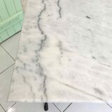 Marble and cast iron bistro table