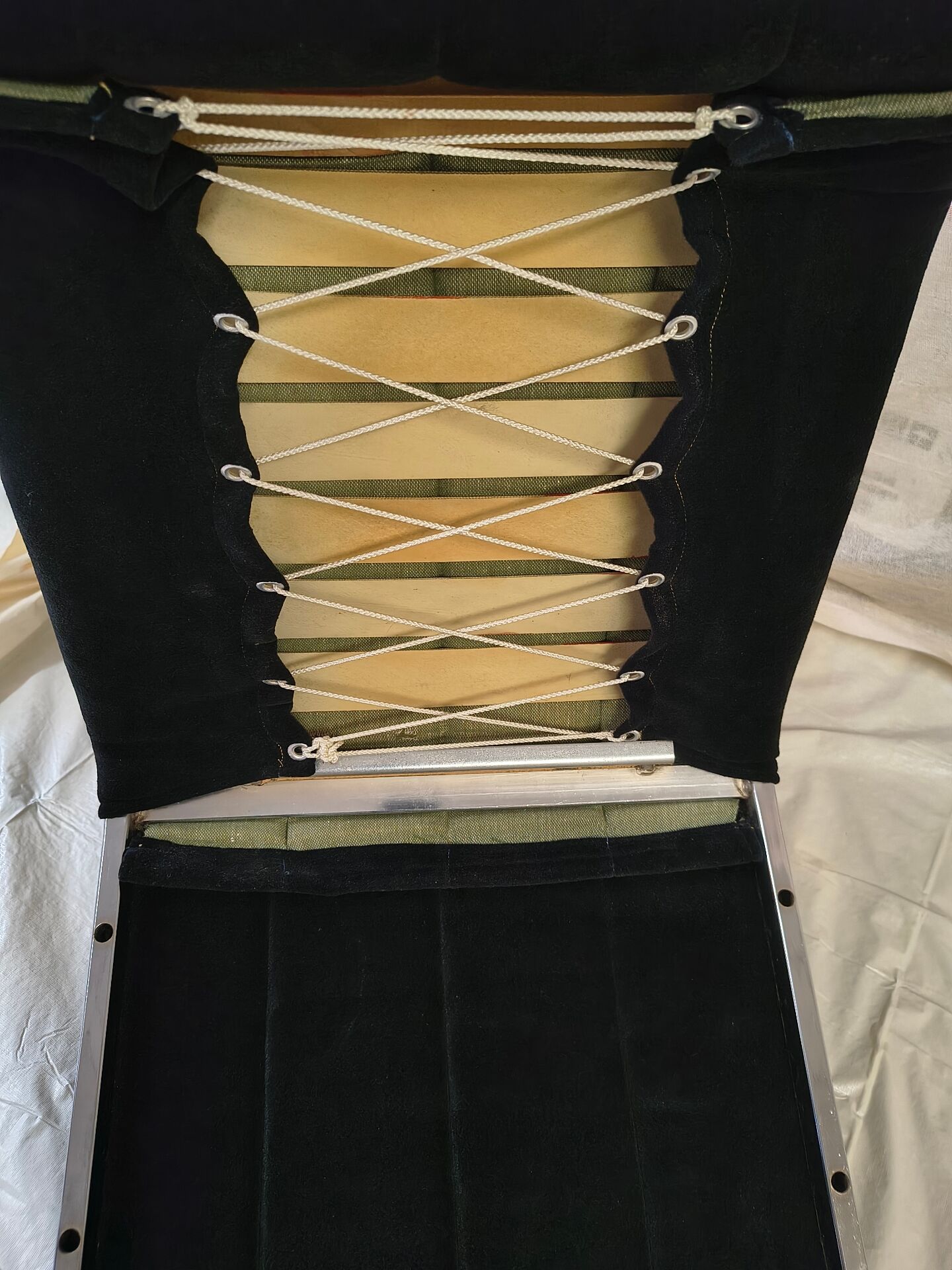 Vintage chrome chairs from the early 1980s.