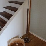 Scandinavian metal wood floor lamp