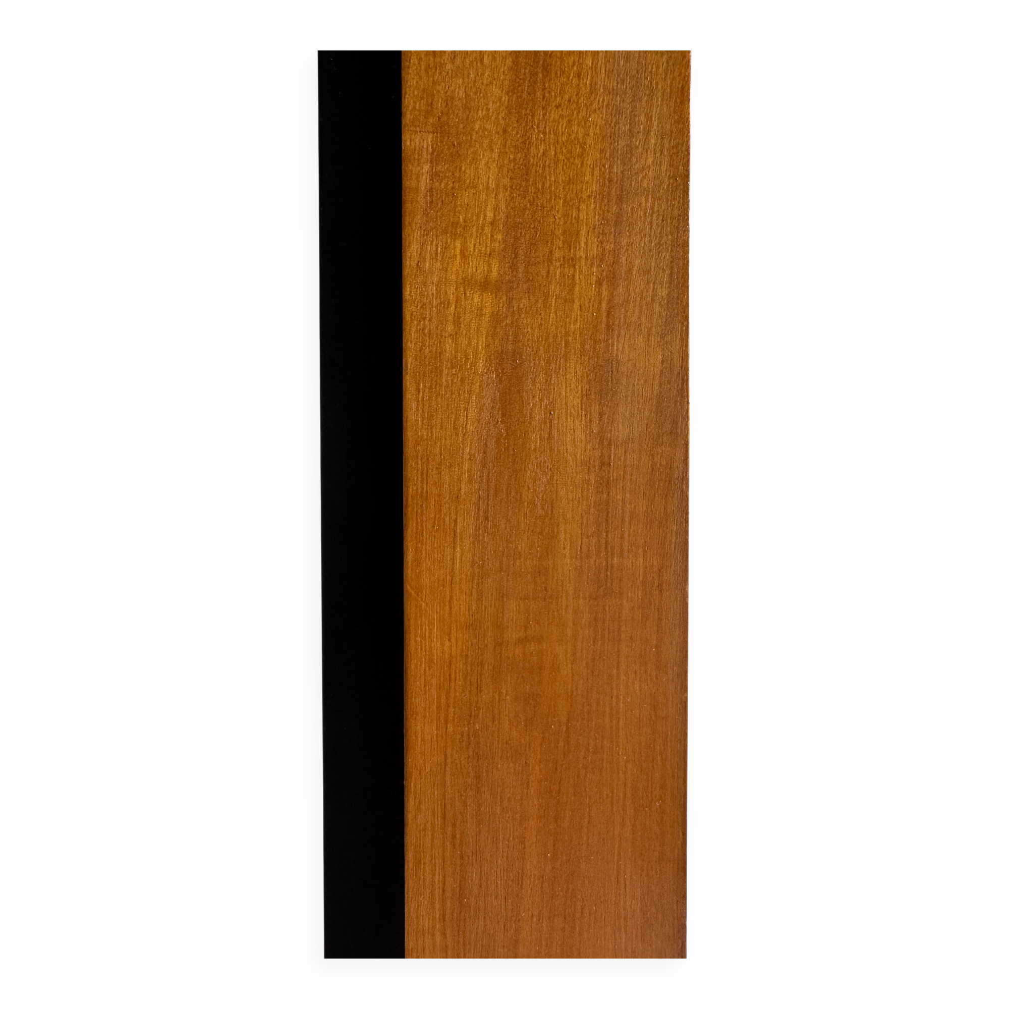 Set of 2 DeCoene Minimalist Daybeds — Natural Wood & Black Metal Mesh with Brass Trim