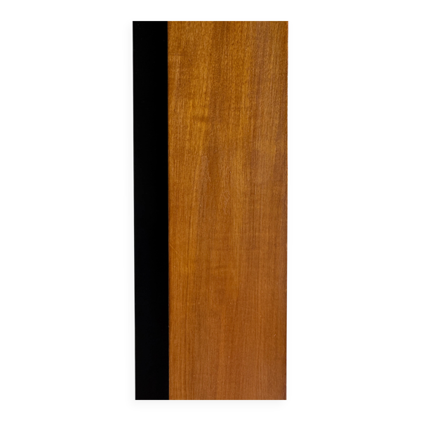 Ensemble de 2 méridiennes minimalistes DeCoene — Bois naturel et treillis métallique noir avec finitions en laiton