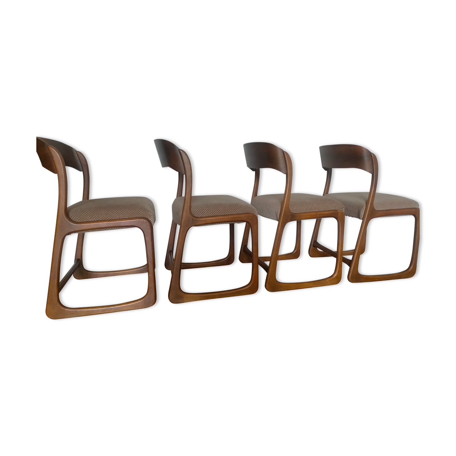 Scandinavian baumann sleigh chairs
