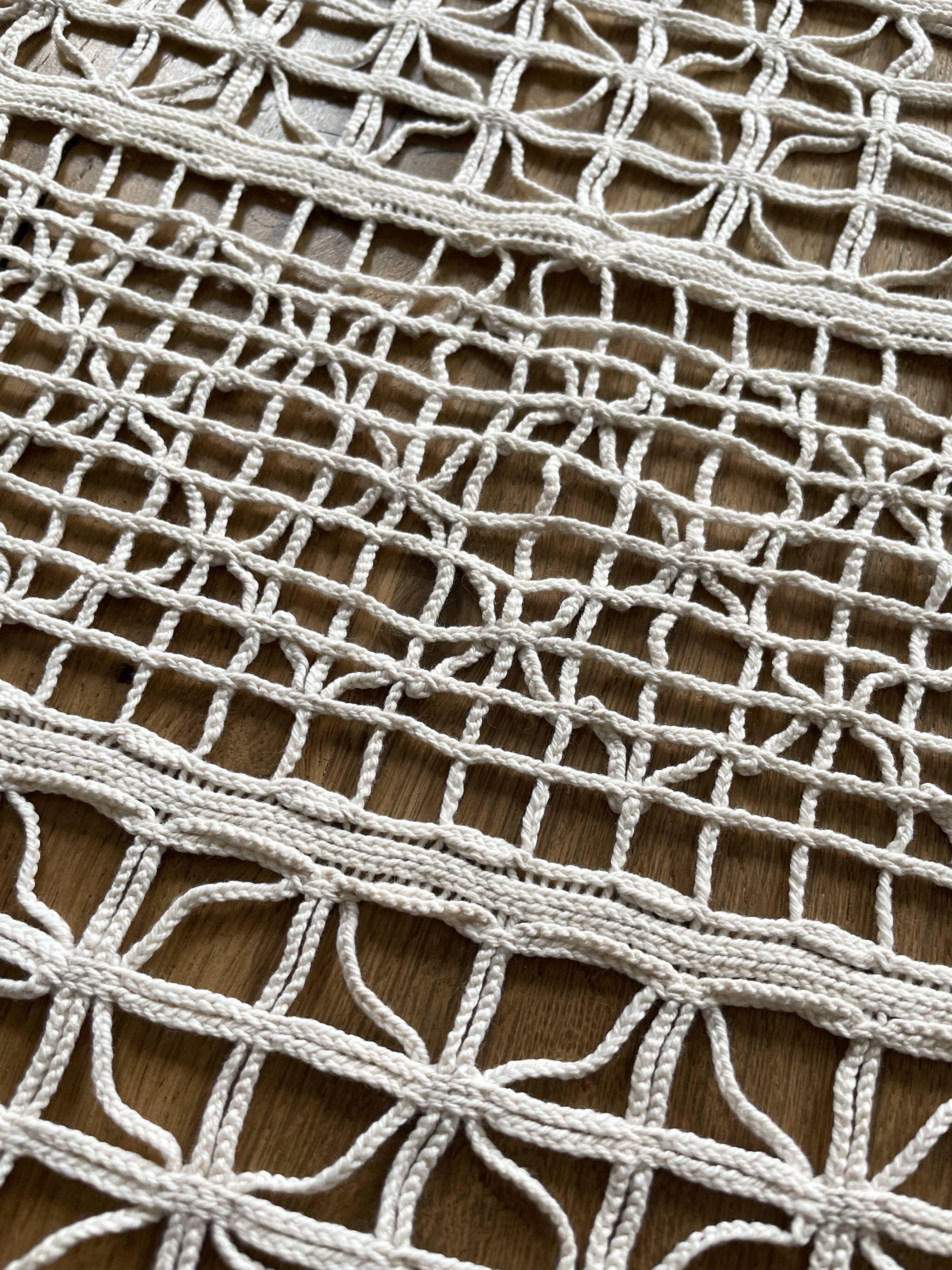 Bedside rug - throw in old cotton thread