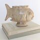 Vintage fish-shaped pot, French ceramic, 1960s