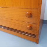 Vintage modernist teak and walnut wardrobe from the 60s and 70s