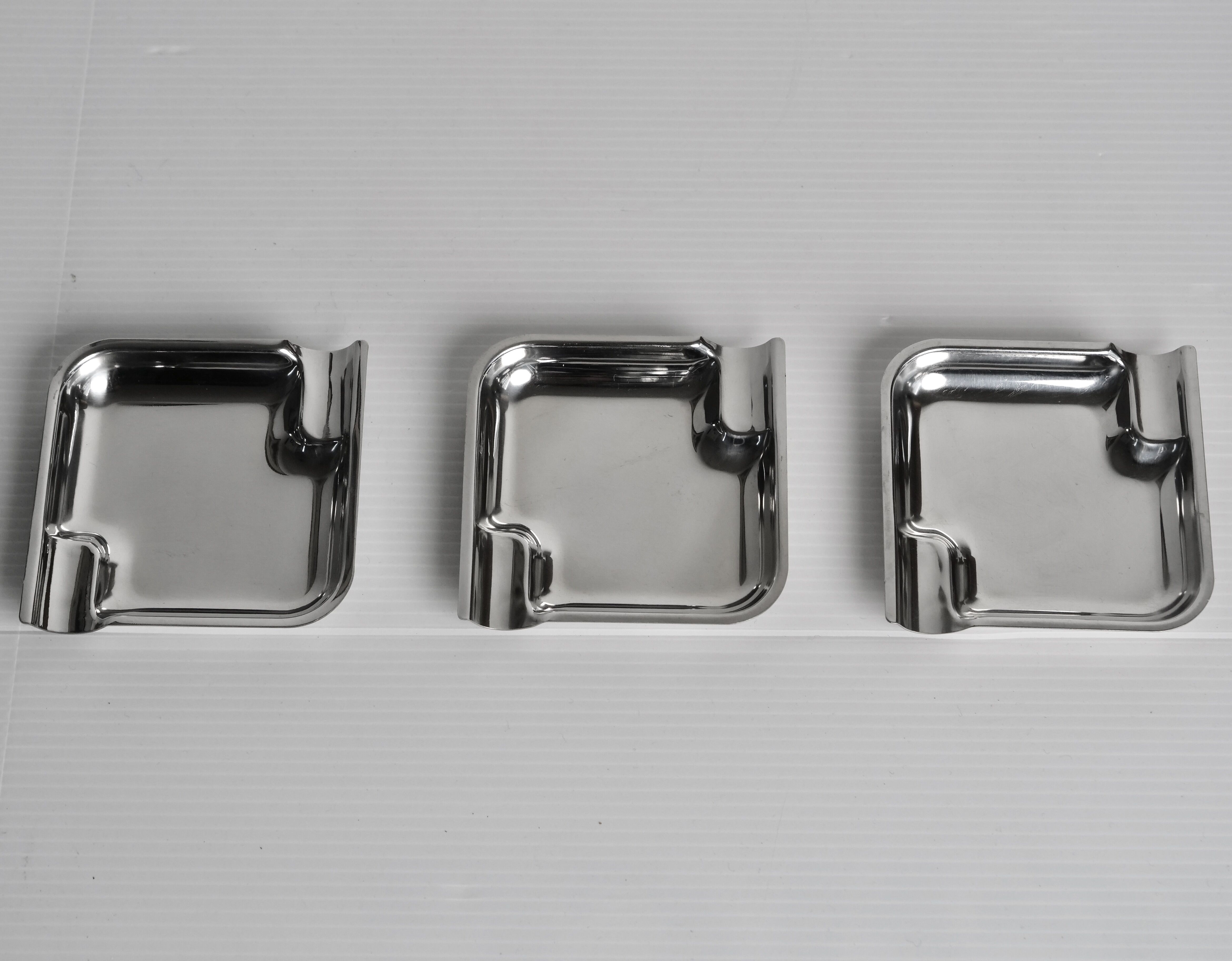 Set de 3 cendriers Wilhelm Wagenfeld design Bauhaus