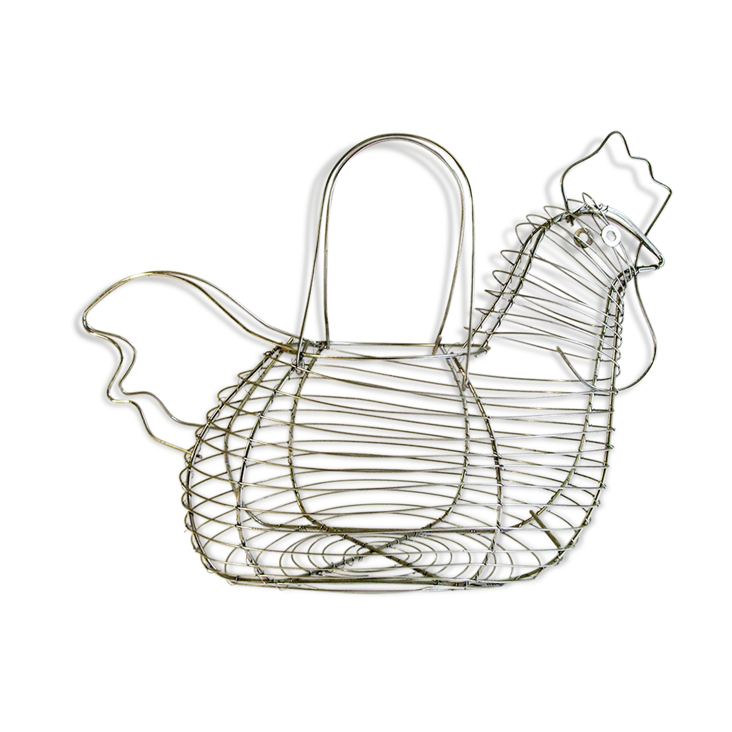 Egg basket made of chrome thread