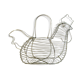 Panier à œufs en fil chromé
