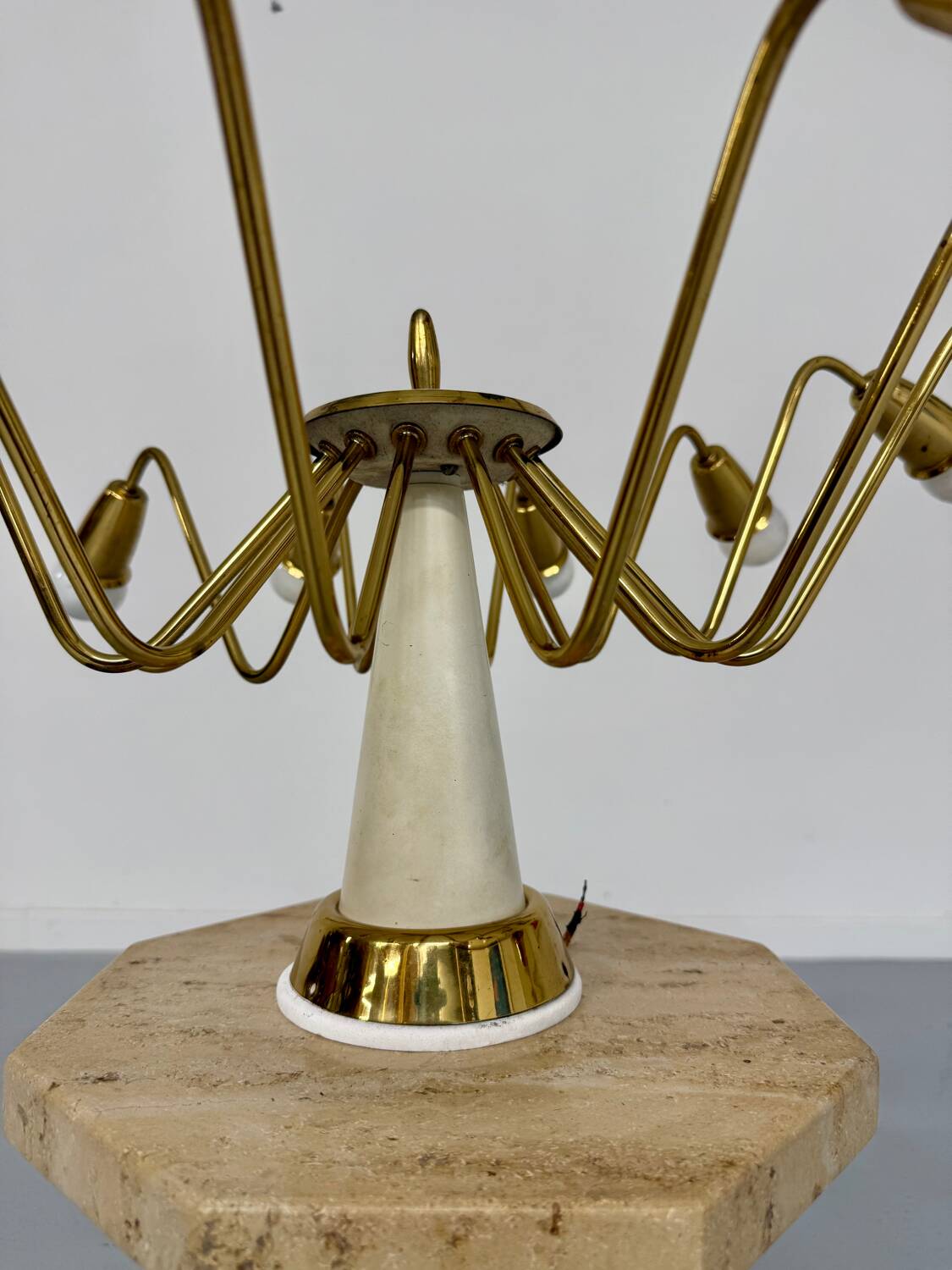 Antique 12-light Sputnik spider pendant lamp from the 60s