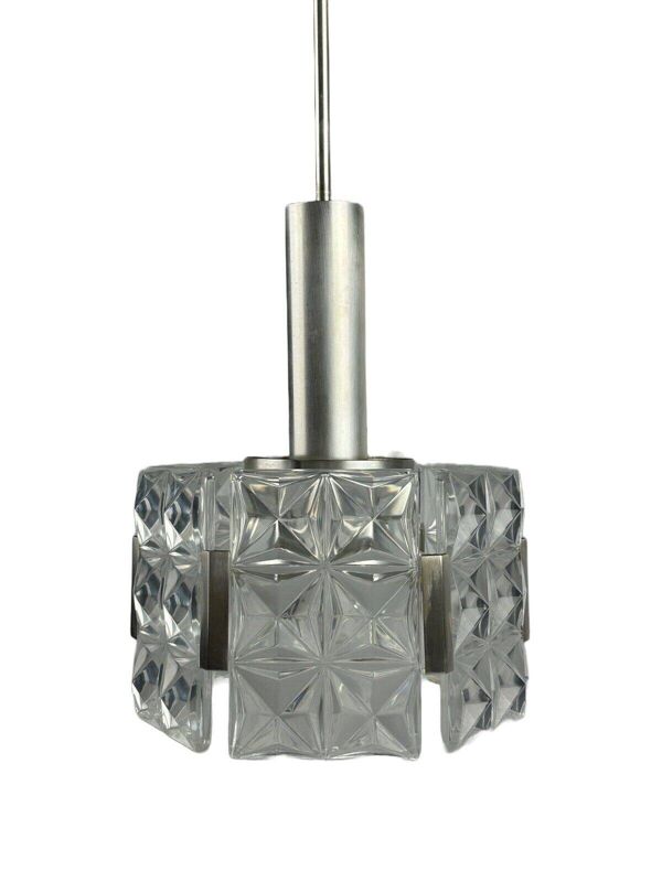 Suspension des années 60 70 Hillebrand Leuchten Allemagne verre métal