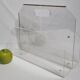 Vintage transparent plexiglass magazine rack, 1970s, Hollywood Regency.