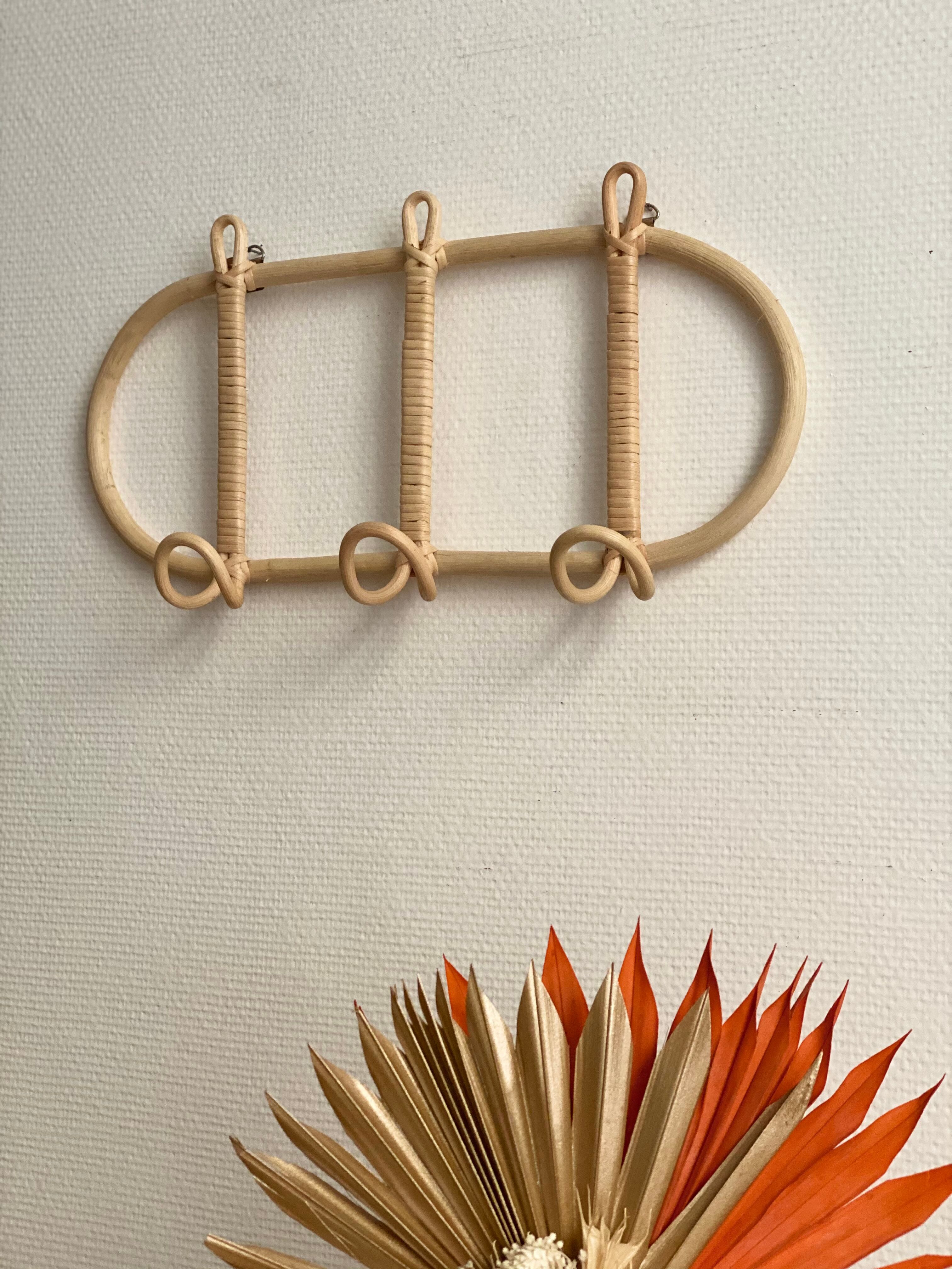 Rattan coatrack