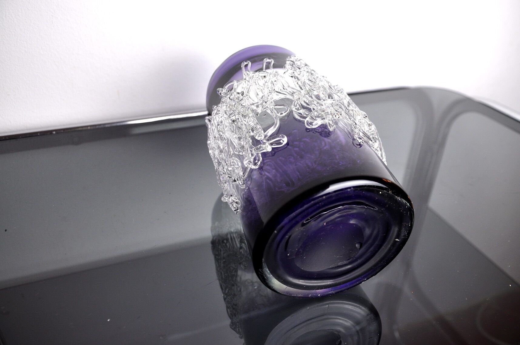 Purple seguso vase in murano glass, Italy, 1960