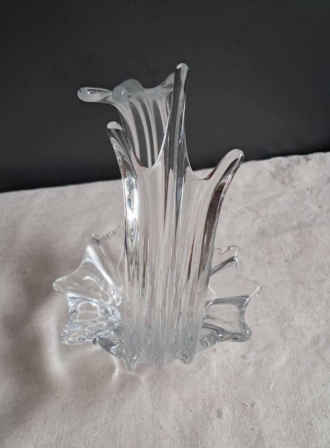 Art Deco crystal basket