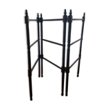 Turned wooden towel rack, 3 leaves