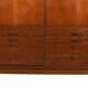 High Quality Danish Highboard with Brass Handle Inlays 1950s