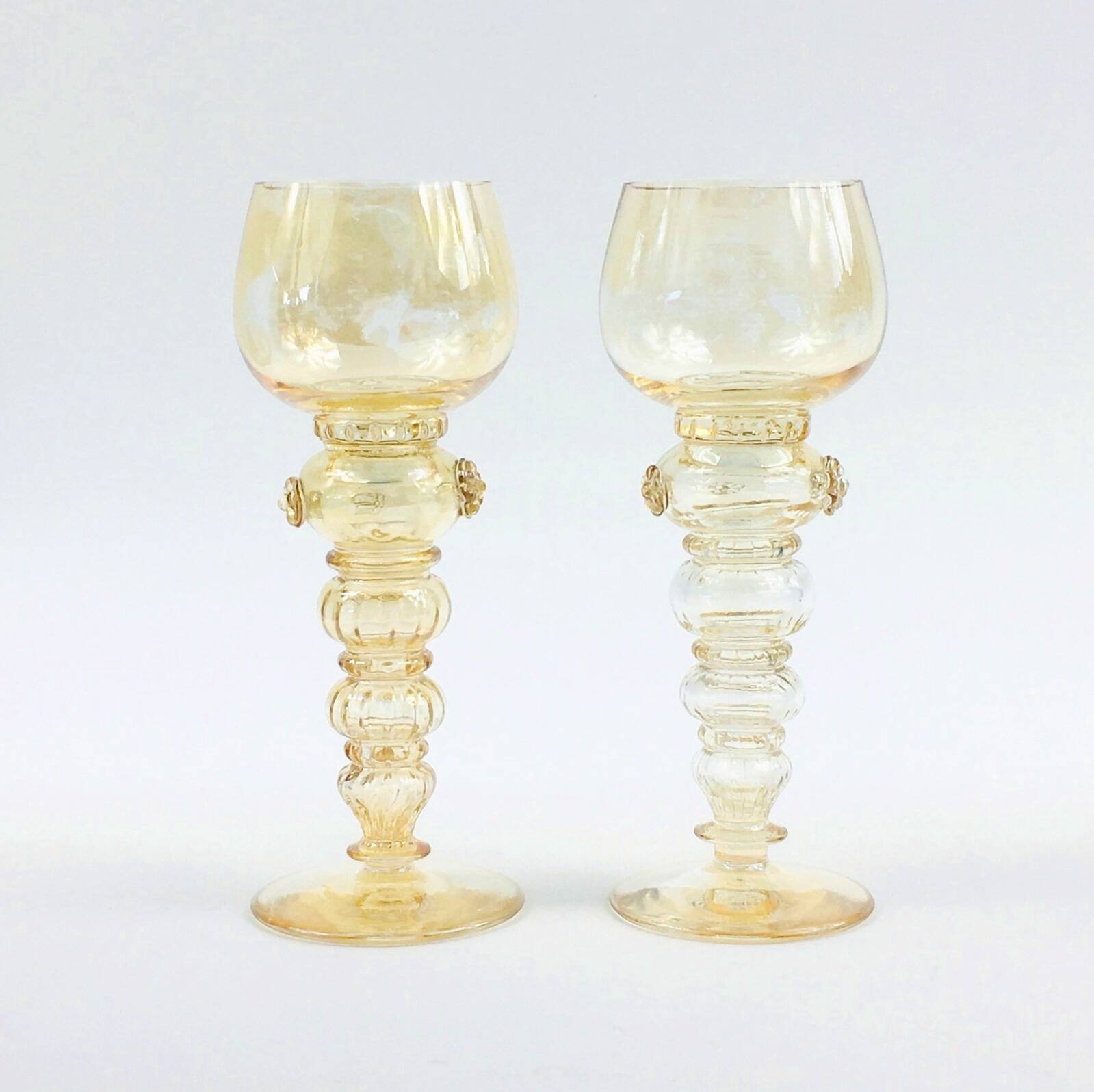 Hand Blown Glass Wine Glasses from Roemer, Germany, 1900s
