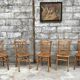 Série de 5 chaises en bois bistrot Luterma