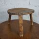 Vintage solid wood tripod stool