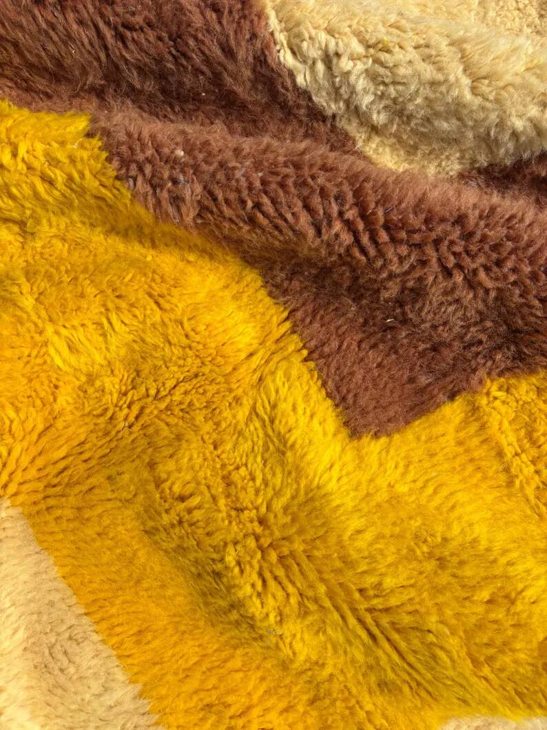 Moroccan Mrirt rug in luxury wool 200x250 cm - Handmade modern Berber rug - Wool rug for indoors