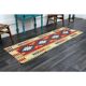 1970s Vintage Turkish Oushak Handmade Wool Cotton Red Runner Rug 78x224