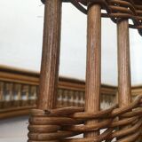Table basse en rotin et verre