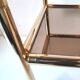 Brass and glass end table from the 70s